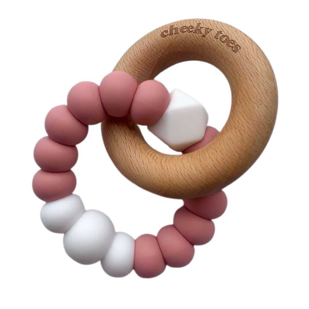 Cheeky Toes_Charmed Teether_Vintage Rose