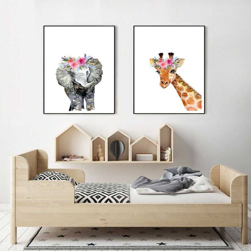 Flower crown animals_set of 2_ink & ivy