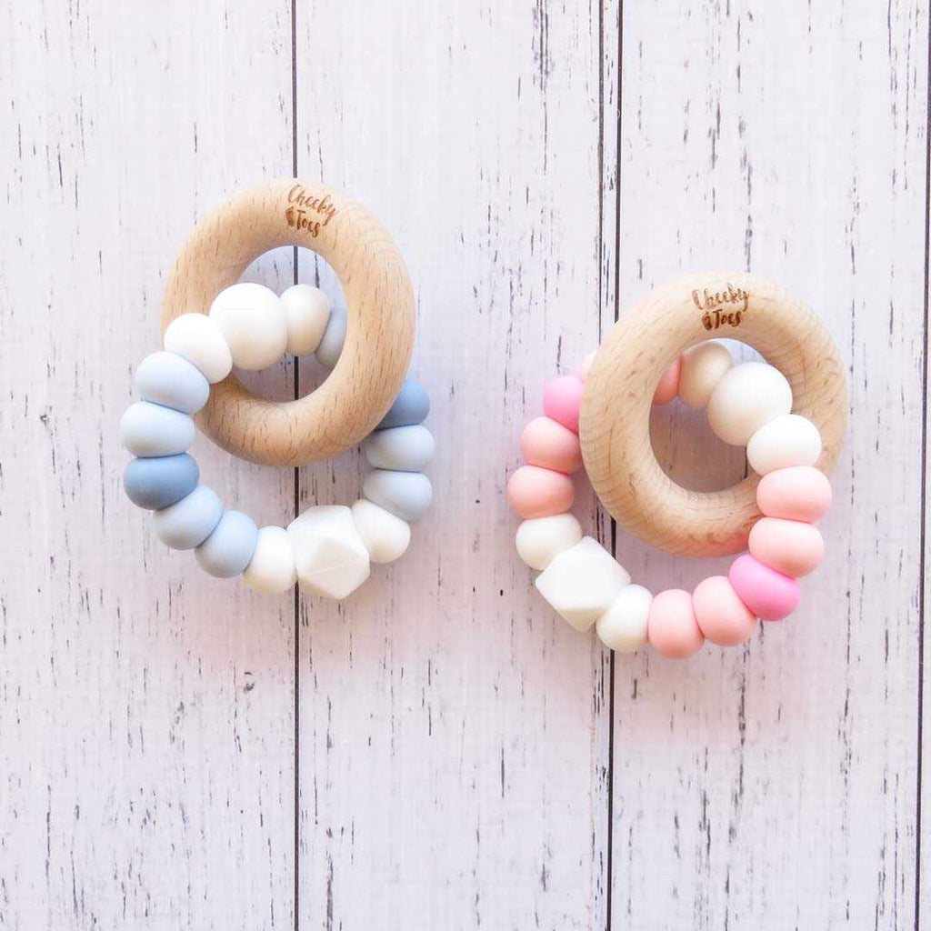 silicone_certified_teether_Charmed_Ombre_blue and pink_group_1